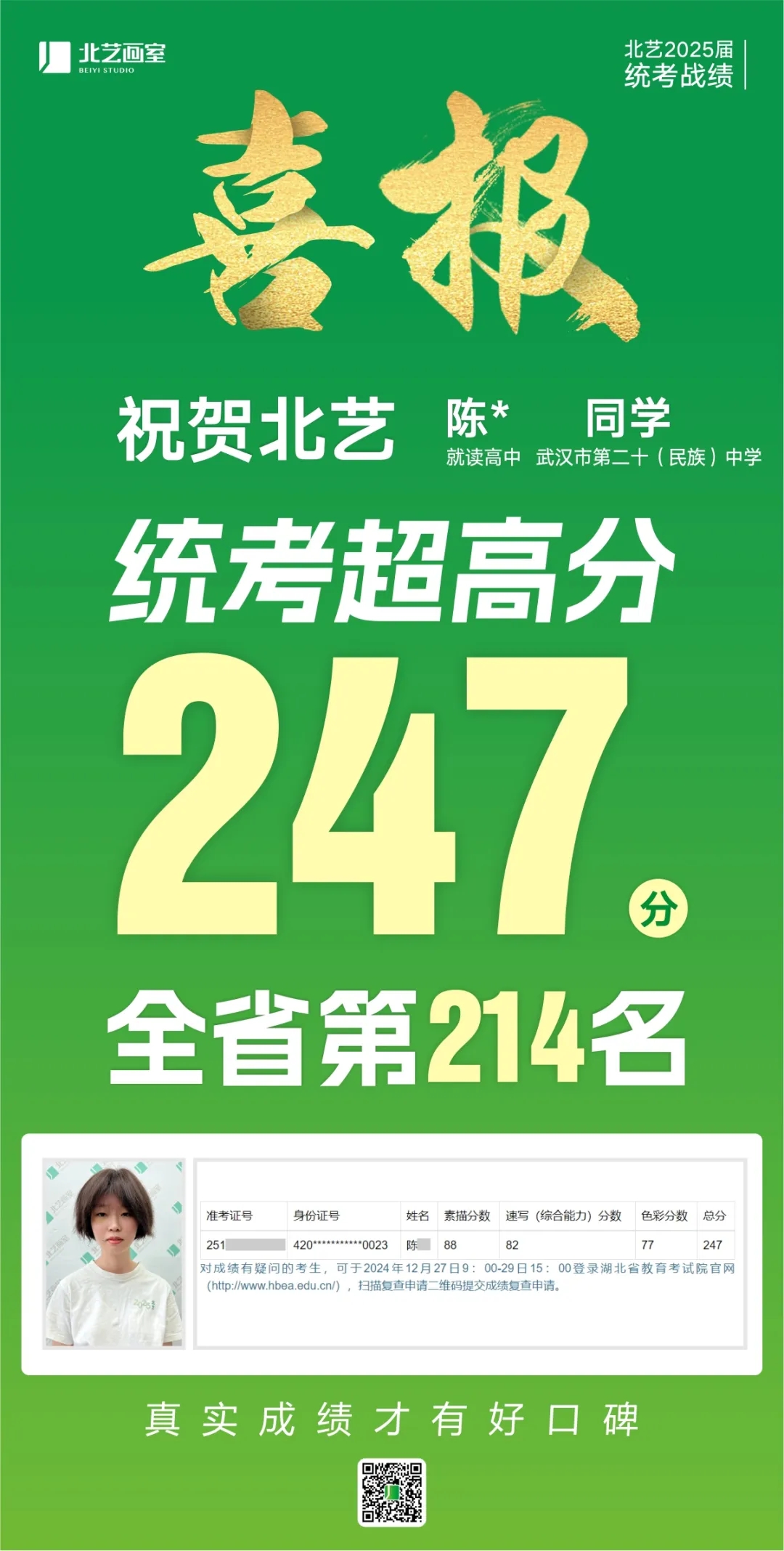 武汉k8凯发(中国)天生赢家·一触即发2025届美术统考成绩