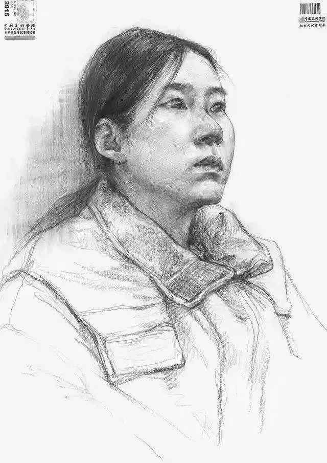 国美校考素描半身像高分卷