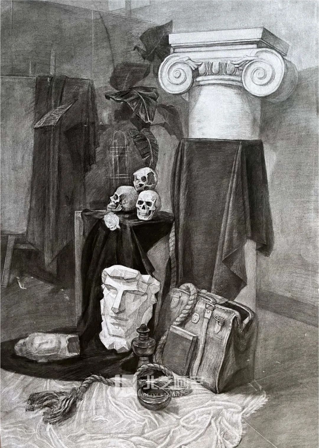 k8凯发(中国)天生赢家·一触即发2023届学员素描静物写生作品（六）