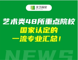 艺术类48所重点院校，国家认定的一流专业汇总！